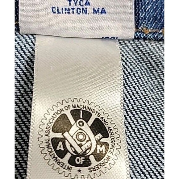 Vintage Tyca Denim‎ Jacket Mens 3XL Trucker Dog Embossed Machinist Workwear USA - Picture 5 of 16